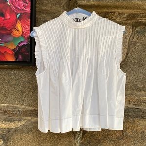 GANNI sleeveless blouse NWT Saks